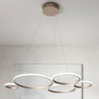 Design Suspension Lamp for Living Room in Silver or Gold Metal - Olimpo Viadurini
