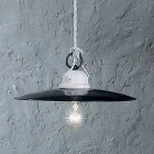 Hanging lamp rustic ceramic design Ferroluce Potenza Viadurini