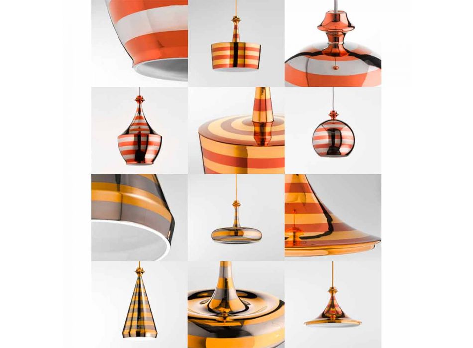 Pendant lamp design The ceramic Lustri 6 Viadurini