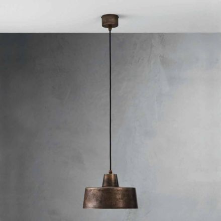 Design pendant lamp in antique iron Jean Il Fanale Viadurini