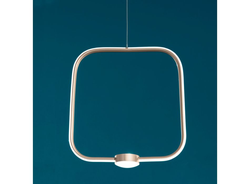 Dimmable Suspension Lamp in White, Black or Gold Metal - Aladdin Viadurini