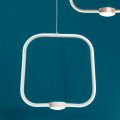 Dimmable Suspension Lamp in White, Black or Gold Metal - Aladdin