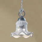 Hand Painted Hand Painted Iron and Ceramic Pendant Lamp - Chieti Viadurini
