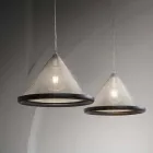 Suspension Lamp in Stainless Steel and Ceramics - Tamiso Aldo Bernardi Viadurini