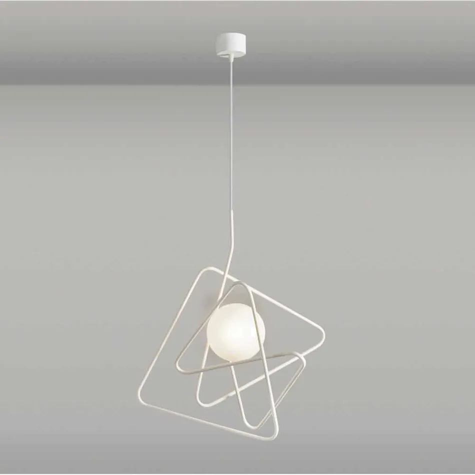 Pendant lamp in modern steel Ø60xh.60xL.cavo200cm, Adele Viadurini