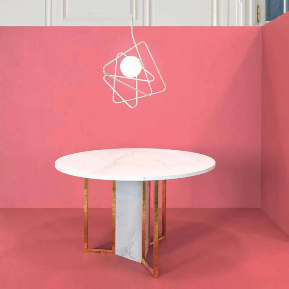 Pendant lamp in modern steel Ø60xh.60xL.cavo200cm, Adele Viadurini