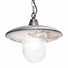 Suspension Lamp in Black Copper Aluminum with Handmade Decoration - Latina Viadurini