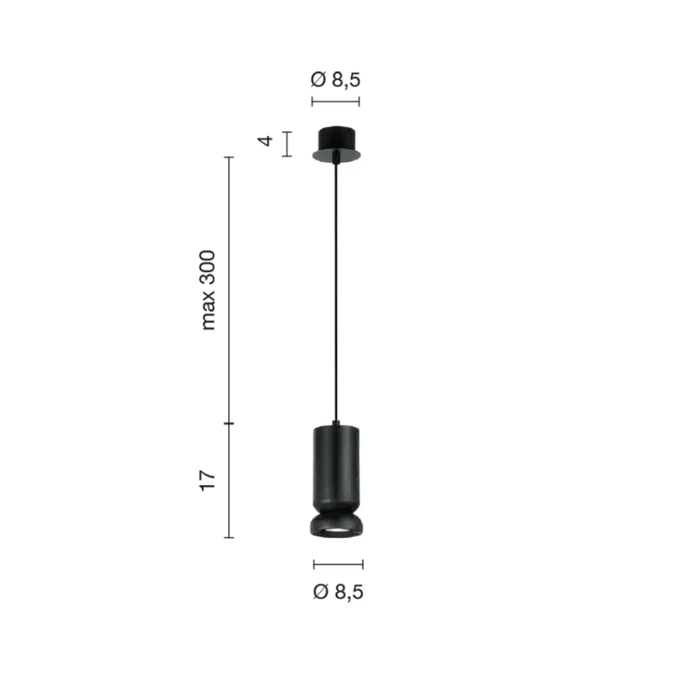 Suspension Lamp in Powder Coated Aluminum and Adjustable Cable - Buxus Viadurini