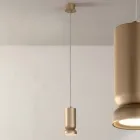 Suspension Lamp in Powder Coated Aluminum and Adjustable Cable - Buxus Viadurini