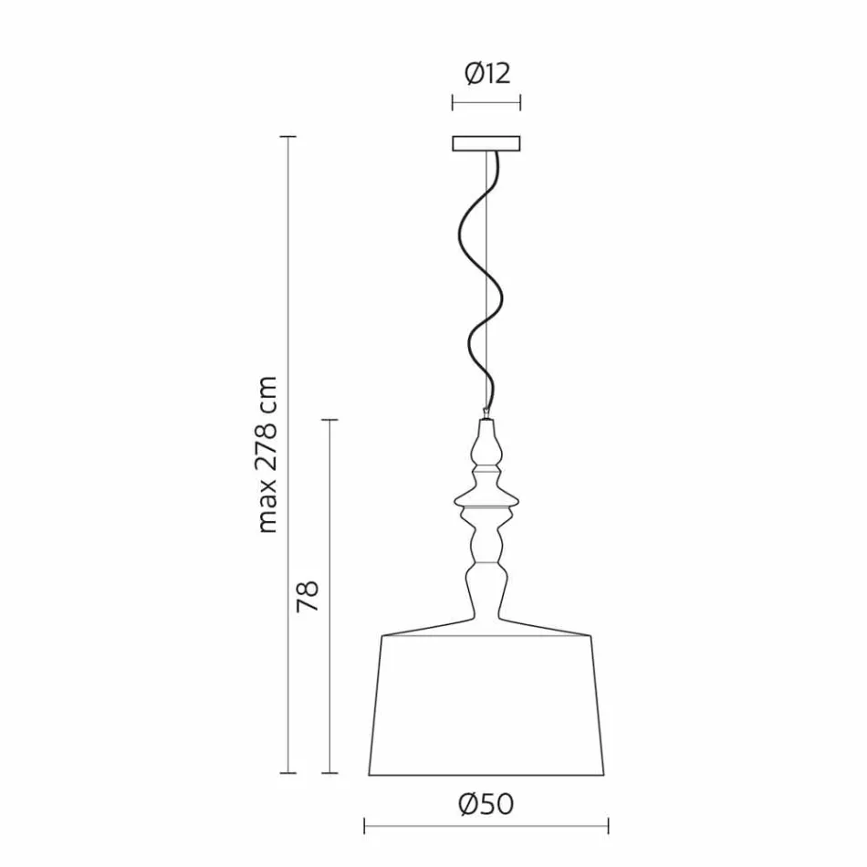 Suspension Lamp in White Ceramic. Shade in Linen Short Design - Cadabra Viadurini