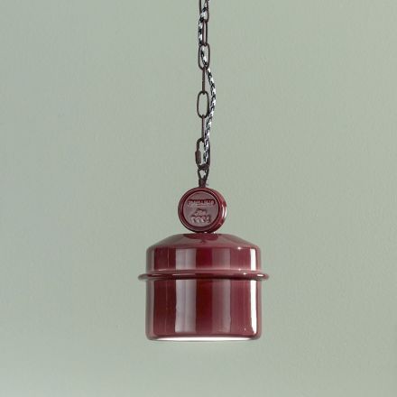 Industrial Design Colored Ceramic Suspension Lamp - Liotta Viadurini
