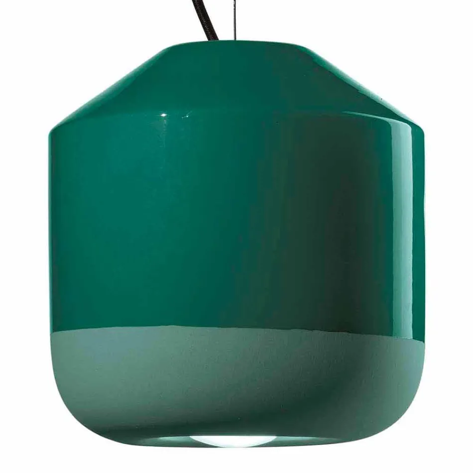 Suspension Lamp in Colored Ceramic Made in Italy - Ferroluce Bellota Viadurini