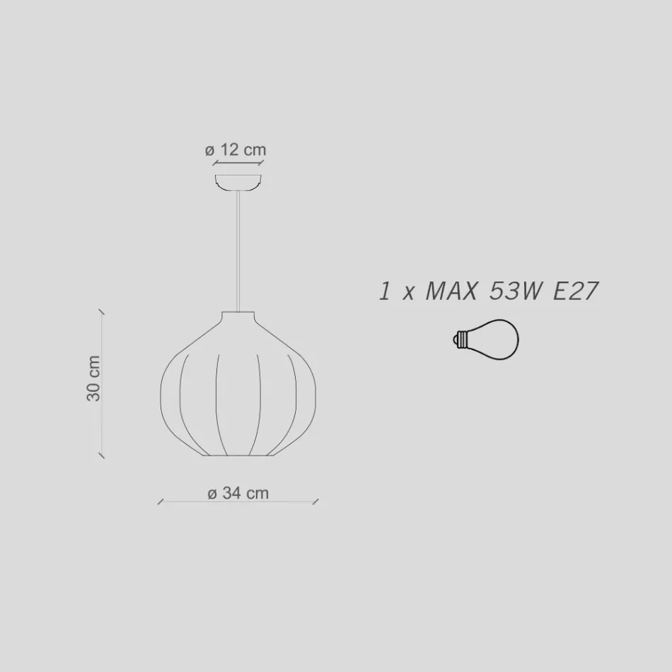 Ceramic Pendant Lamp of 2 Finishes Made in Italy - Afoxe Viadurini