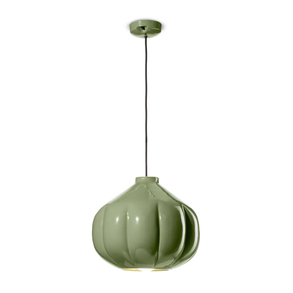 Ceramic Pendant Lamp of 2 Finishes Made in Italy - Afoxe Viadurini