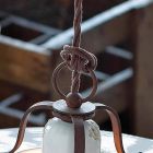 Lamp ceramic suspension and metal Emily country Ferroluce Viadurini