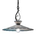 Hand Painted Embroidery Effect Ceramic Suspension Lamp - Ravenna