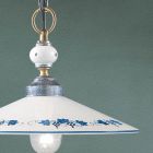 Handmade Ceramic and Vintage Iron Pendant Lamp - Asti Viadurini