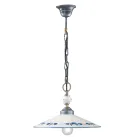 Handmade Ceramic and Vintage Iron Pendant Lamp - Asti Viadurini