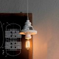 Suspension Lamp in Ceramic in 3 Finishes of Modern Design - Futurism
