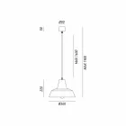 Pendant lamp in antiqued iron with bell Virginia Il Fanale Viadurini