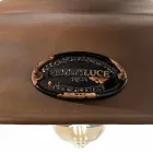 Lamp iron and ceramics suspension corten Lois Ferroluce Viadurini