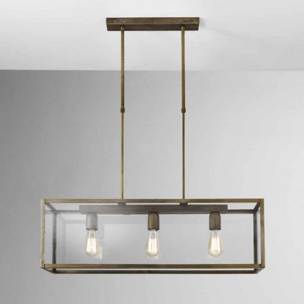 Lamp in iron suspension and London glass Il Fanale Viadurini