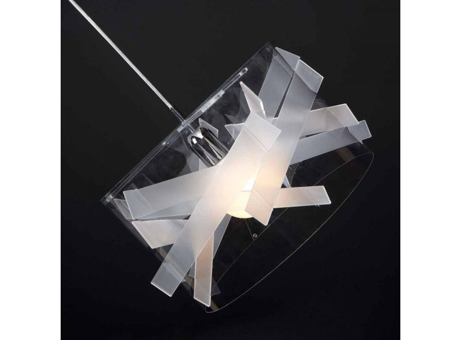 Pendant lamp in modern methacrylate, diameter 40 cm, Nicla Viadurini