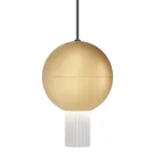Oris Metal Pendant Lamp with Canneté Glass Cylinders Viadurini