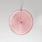 Suspension Lamp in Metal and Glass Decorated with Concentric Lines - Hackberry Viadurini