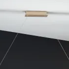 Suspension Lamp in Gold Finish Metal with Dimmable LED - Raiss Viadurini