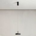 Suspension Lamp in Black Painted Metal and LED Light - Hornbeam