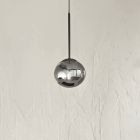 Suspension Lamp in Painted Metal and Blown Glass - Ailanto Viadurini