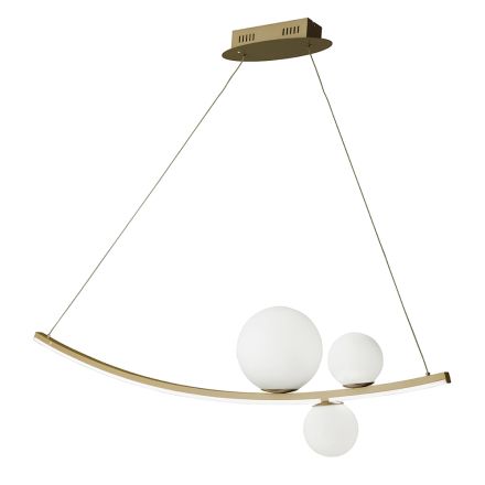 Suspension Lamp in Painted Metal and Blown Glass - Partridge Viadurini