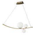 Suspension Lamp in Painted Metal and Blown Glass - Partridge