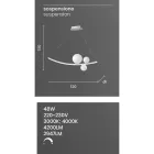 Suspension Lamp in Painted Metal and Blown Glass - Partridge Viadurini