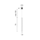 Suspension Lamp in Gold Painted Metal with Adjustable Cables - Orange Viadurini