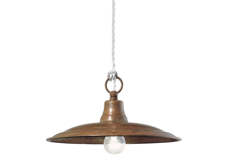 Suspension Lamp in Brass and Copper Made in Italy - Snail Viadurini