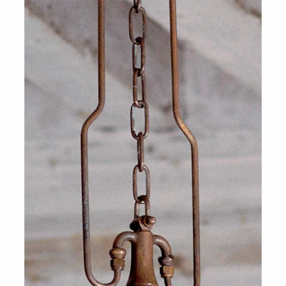 Pendant lamp in brass and copper mill with hook Viadurini