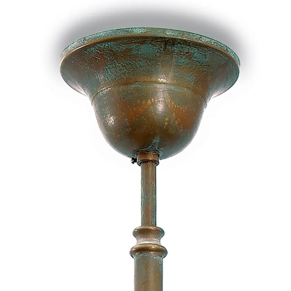 Brass, Glass, and IP44 Pendant Lamp Made in Italy - Drago Viadurini