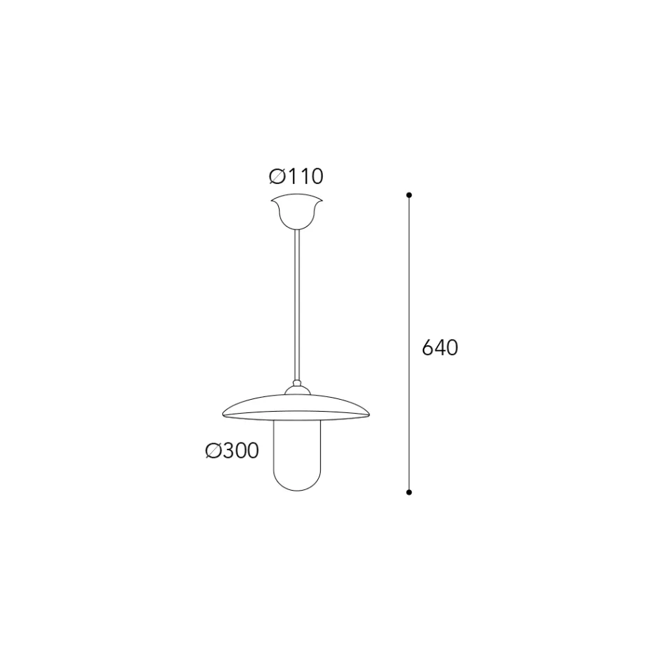 Brass, Glass, and IP44 Pendant Lamp Made in Italy - Drago Viadurini