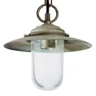 Elfico Brass, Clear Glass, and IP44 Pendant Lamp Viadurini