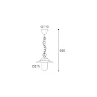 Elfico Brass, Clear Glass, and IP44 Pendant Lamp Viadurini