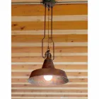 Pendant lamp in antique copper and brass foundry Viadurini