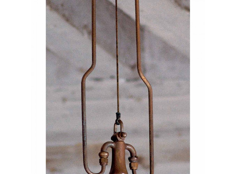 Pendant lamp in antique copper and brass foundry Viadurini