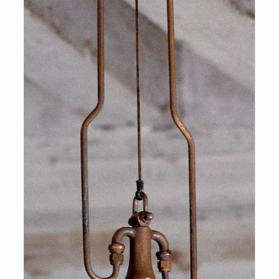 Pendant lamp in antique copper and brass foundry Viadurini