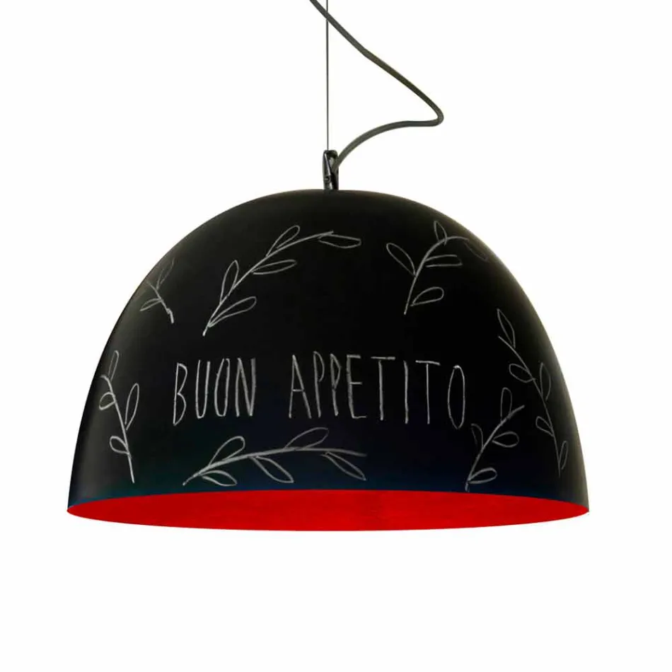 Suspension lamp in resin In-es.artdesign H2o Modern blackboard Viadurini