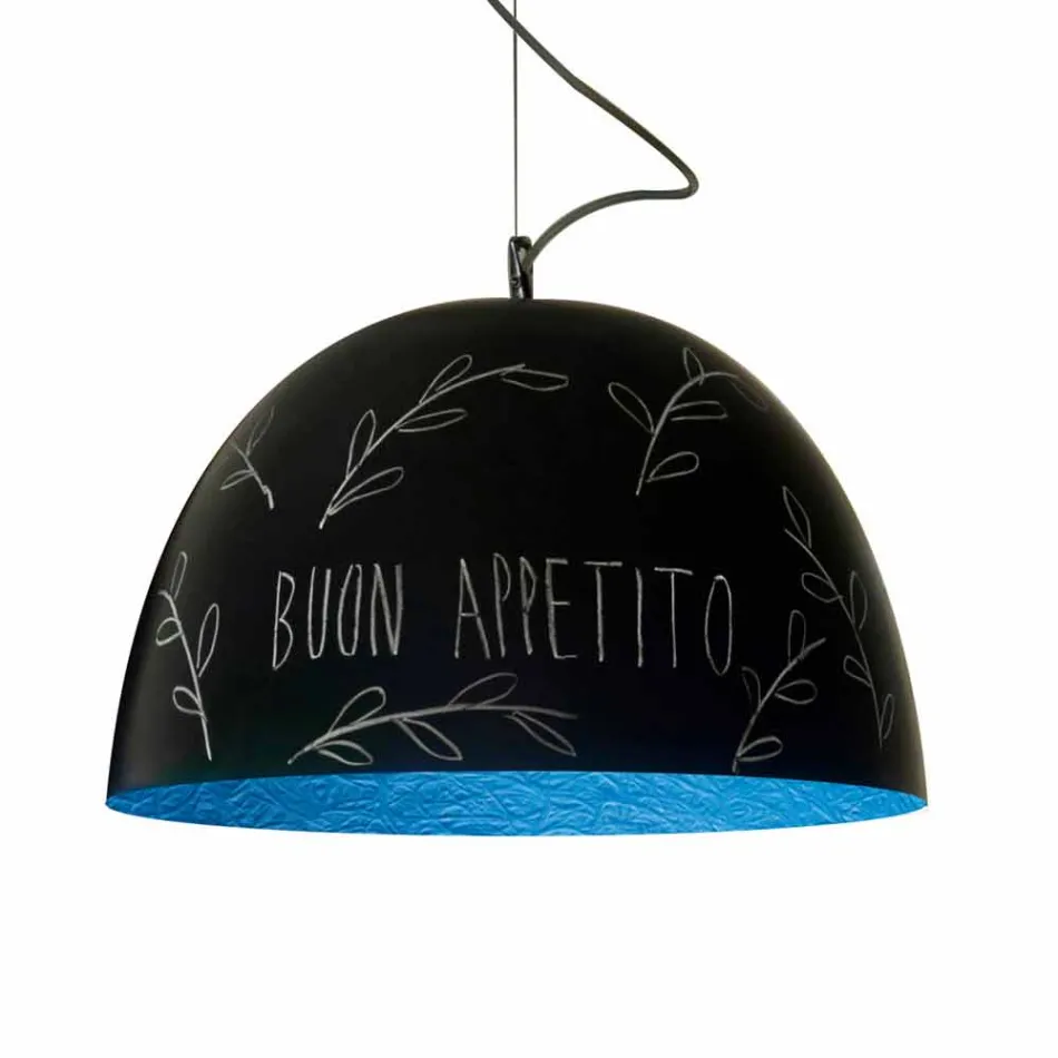 Suspension lamp in resin In-es.artdesign H2o Modern blackboard Viadurini