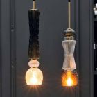 Suspension Lamp in Murano Glass with Antique Decoration Made in Italy - Missi Viadurini