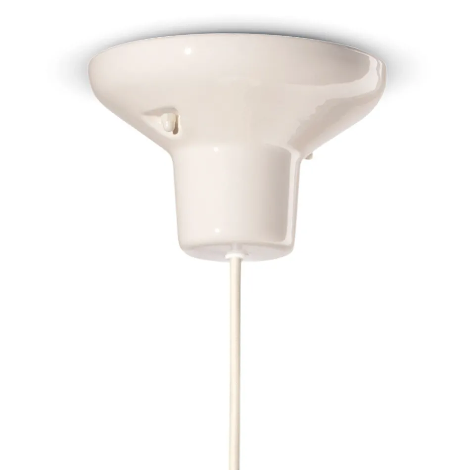 Pendant Lamp in Glass and Colored Ceramic Made in Italy - Lariat Viadurini