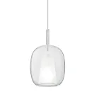 Pendant Lamp in Satin and Colored Glass Made in Italy - Trilly Viadurini